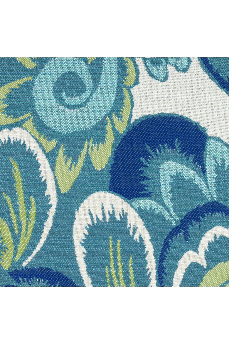 Floral Wave Jacquard Indoor & Outdoor Woven Accent Pillow, Alternate, color, Multi