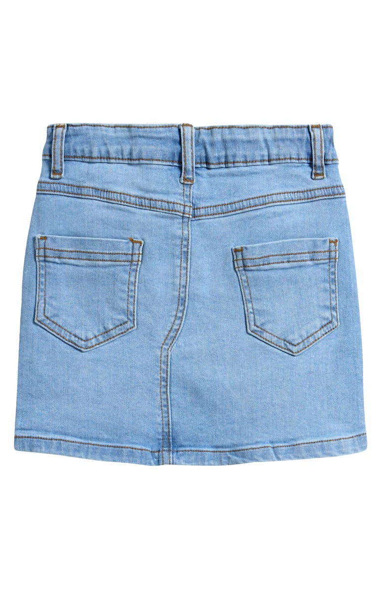 THE NEW Kids' Oda Crystal Embellished Denim Skirt, Alternate, color, Light Blue Denim