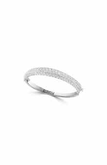 Sterling Silver Pavé Zircon Bangle Bracelet