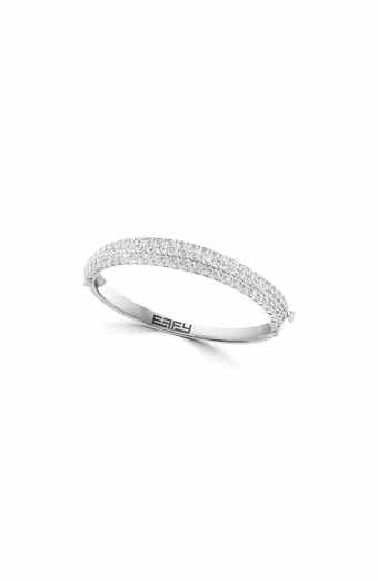 Sterling Silver Pavé Zircon Bangle Bracelet