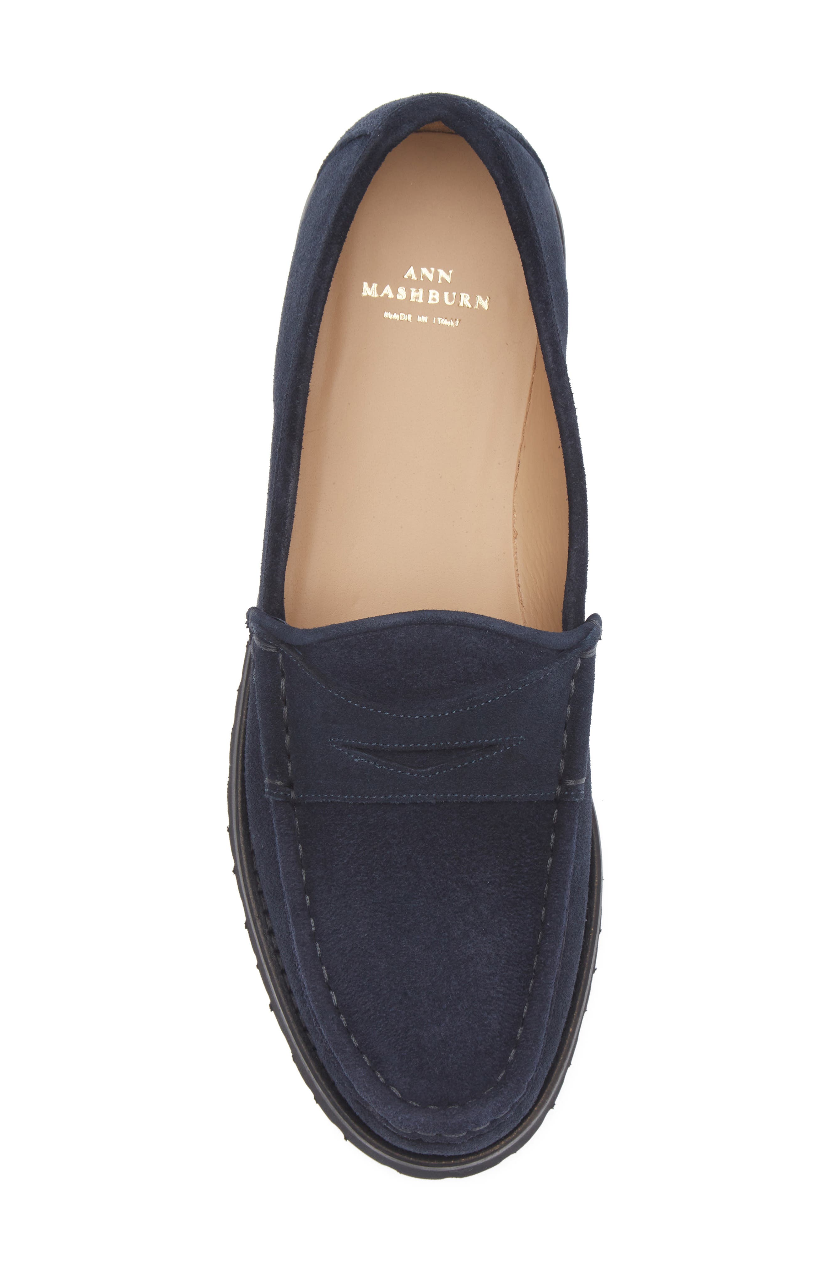 ANN MASHBURN Lug Sole Penny Loafer, Alternate, color, 
