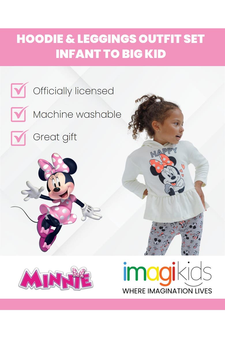 Minnie Mouse 2-Piece Fleece Hoodie and Leggings Set, Alternate, color, Minnie Mouse Oatmeal