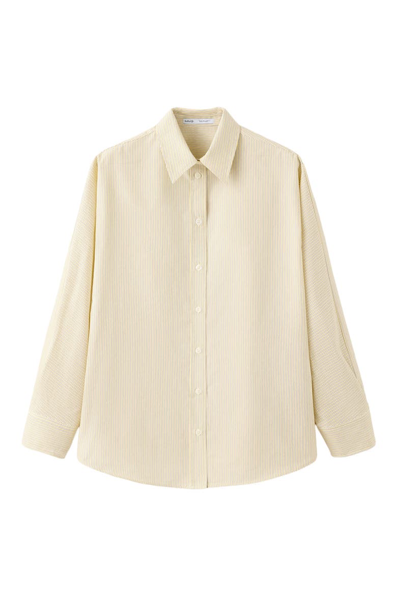 Striped Poplin Shirt, Alternate, color, PASTEL YELLOW