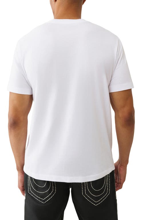 True Religion Men's Arched World Tour Logo T-shirt In White