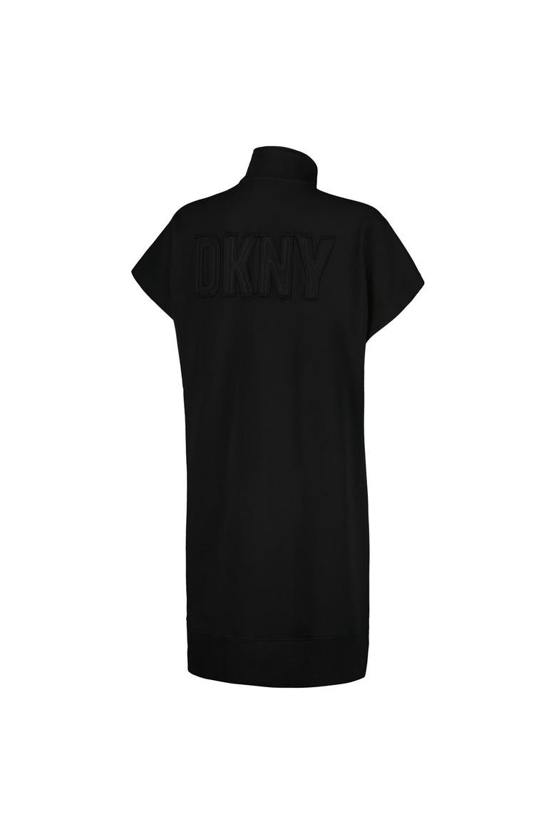 Women's DKNY Sport Black Cleveland Guardians Emily Quarter-Zip Sneaker Dress, Alternate, color, Black
