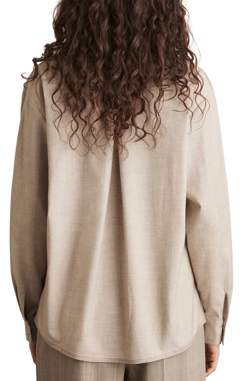 Reiss Womens Nova Long-sleeved Stretch-woven Shirt Neutral In Neutral
