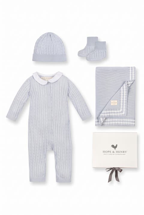 Baby Organic Cotton Peter Pan Collar 4-piece Gift Set