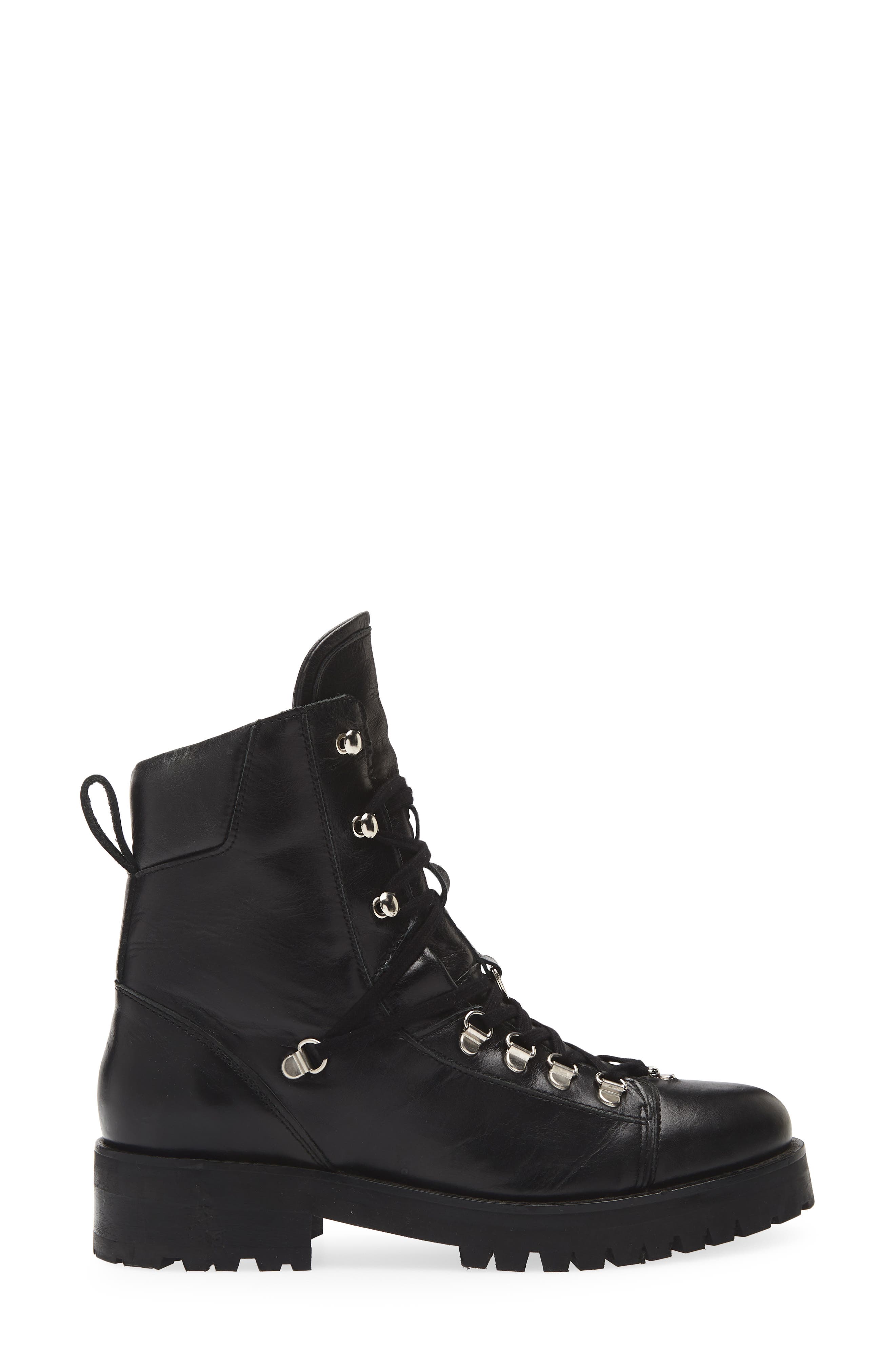 AllSaints Franka Lug Sole Boot, Alternate, color, Black
