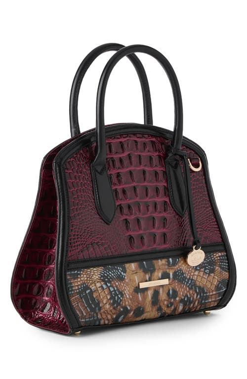 Brahmin Rosetta Croc Embossed Leather Satchel