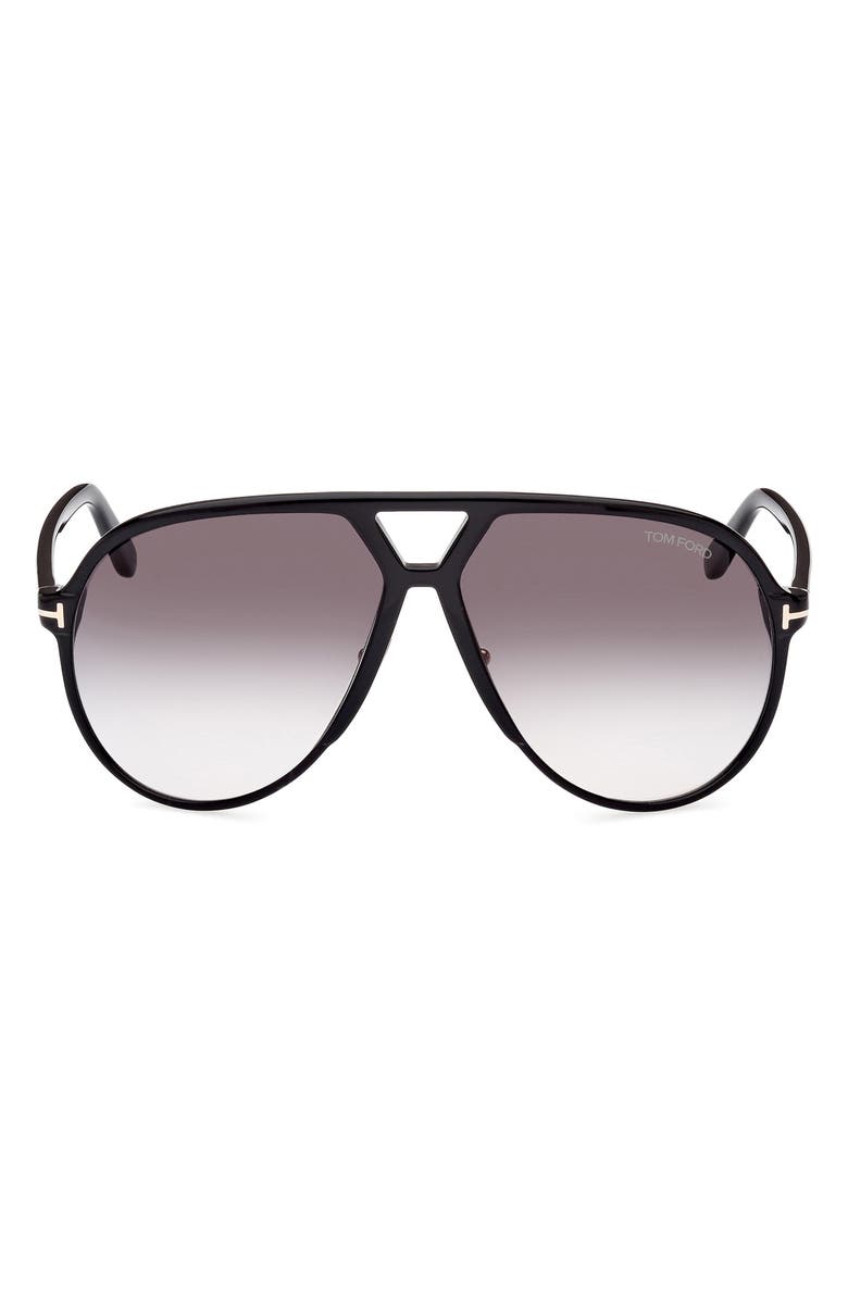 TOM FORD Bertrand 64mm Gradient Oversize Pilot Sunglasses, Main, color, 