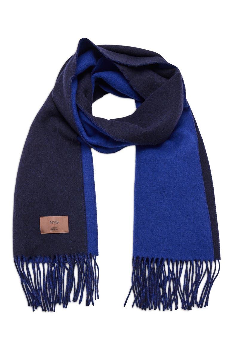 Reversible Wool Scarf, Main, color, BLUE