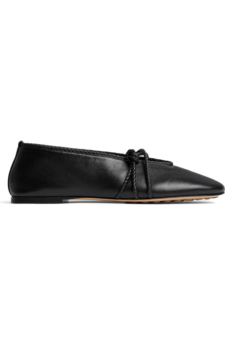 Bottega Veneta Lucia Mary Jane Ballerina Flat, Main, color, Black