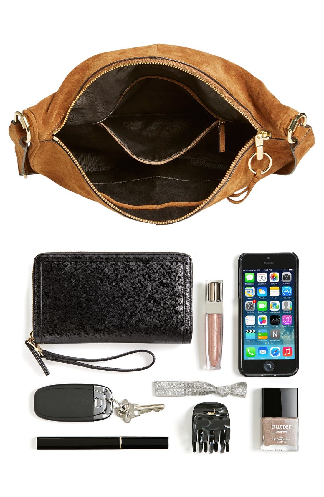 Elizabeth and James 'Scott' Suede Crossbody Bag, Alternate, color, 