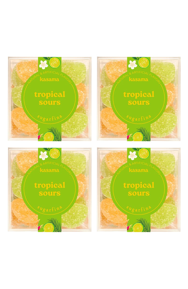 sugarfina Tropical Sours Set of 4 Candy Cubes, Main, color, 