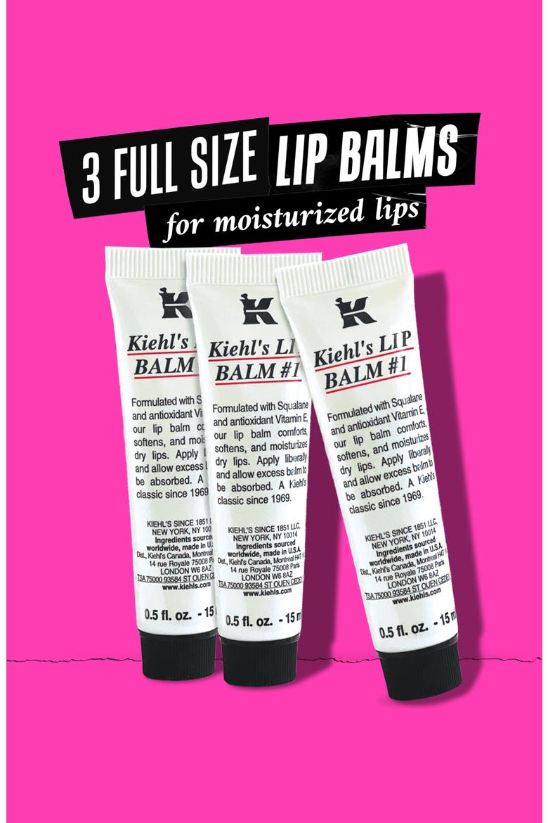 Kiehl's Lip Balm #1 Trio Set $44 Value, Alternate, color, NO COLOR