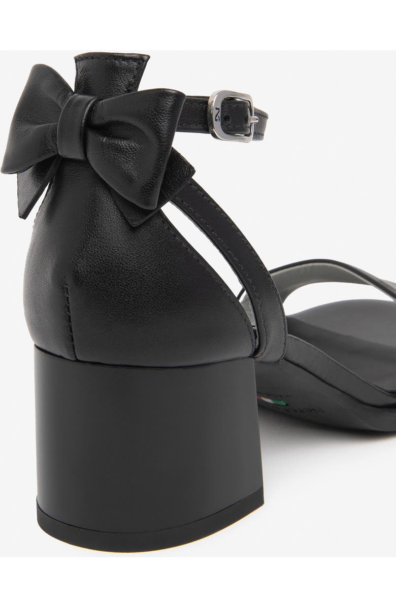 NeroGiardini Ankle Strap Block Heel Sandal, Alternate, color, Black