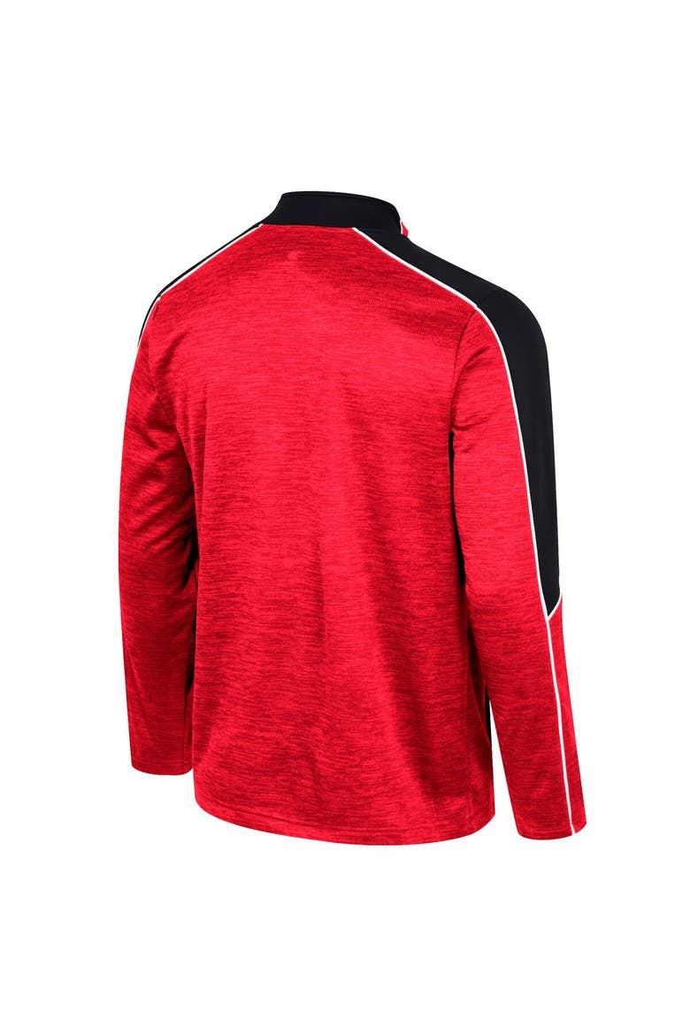 Men's Colosseum Red Nebraska Huskers Marled Half-Zip Jacket, Alternate, color, Red