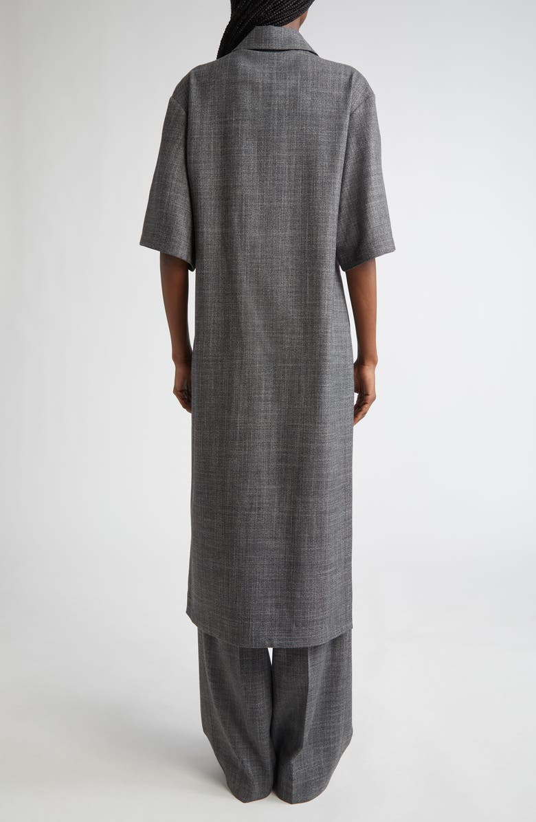 Michael Kors Collection Wool & Silk Jaspé Twill Tunic, Alternate, color, Graphite Multi