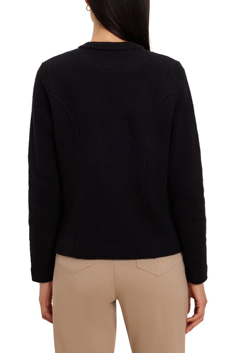 Cotton Blend Tweed Knit Jacket, Alternate, color, BLACK ONYX