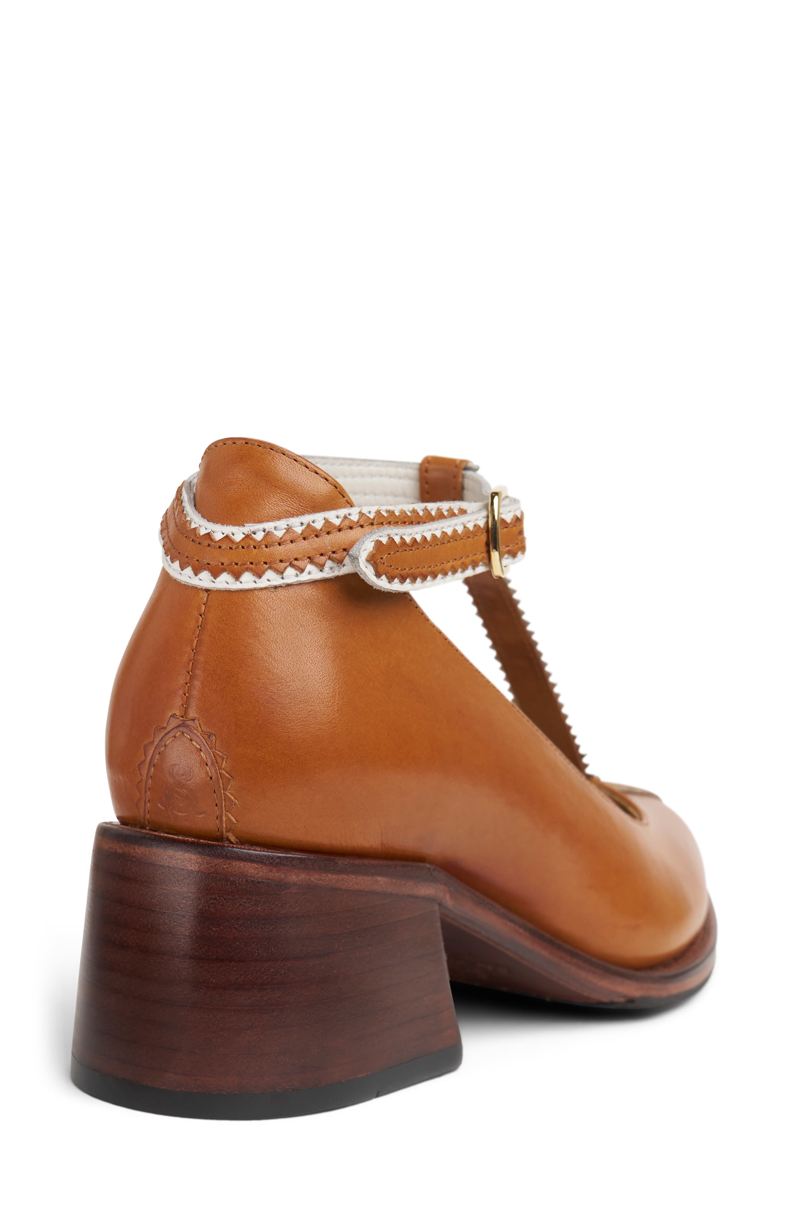 The Office of Angela Scott Miss Beverly T-Strap Pump, Alternate, color, Veg Tan