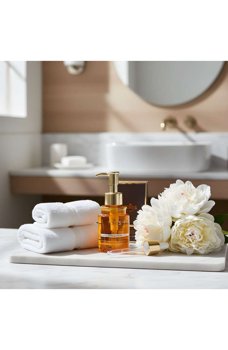 TONES by Cocoa Collagen Biotin Complex Stimulating Hair Growth Oil 60ml, Alternate, color, Transparent With Orange