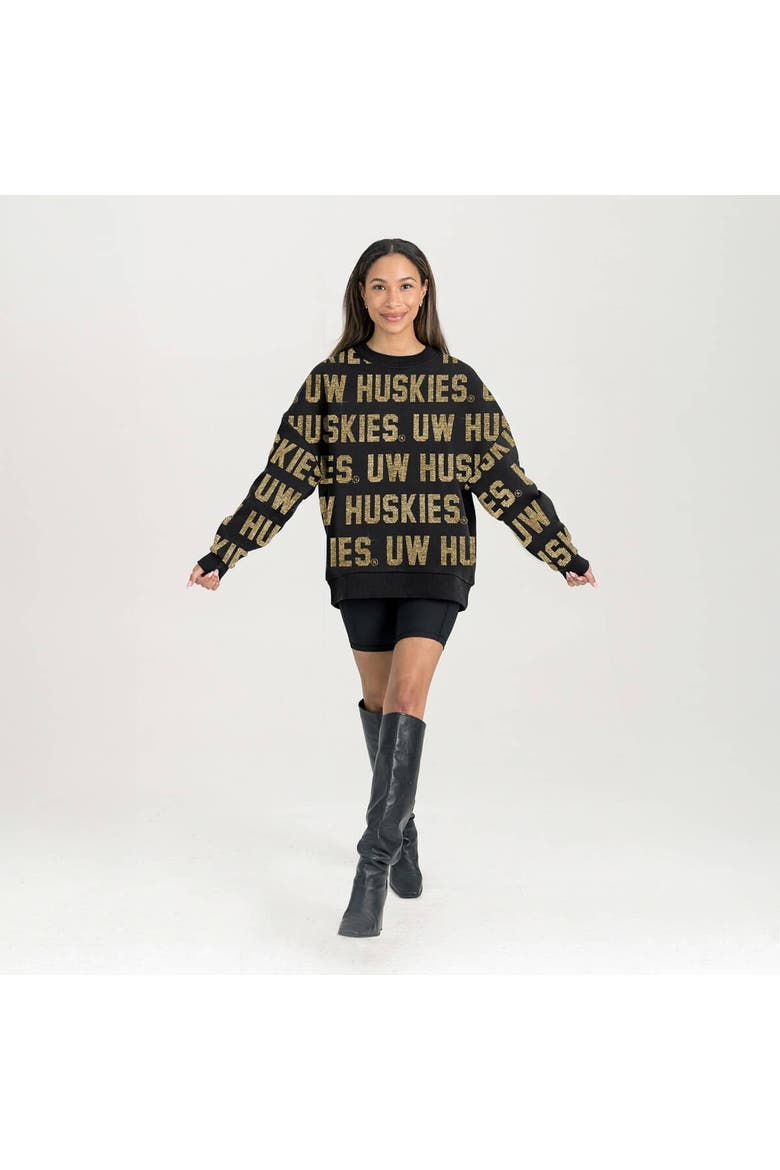 Women's Gameday Couture  Black Washington Huskies Hype Era Sweatshirt, Alternate, color, Black