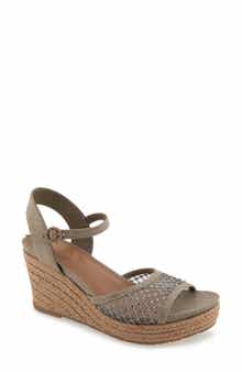 Reaction Kenneth Cole Caegan Rhinestone Mesh Espadrille Wedge Sandal