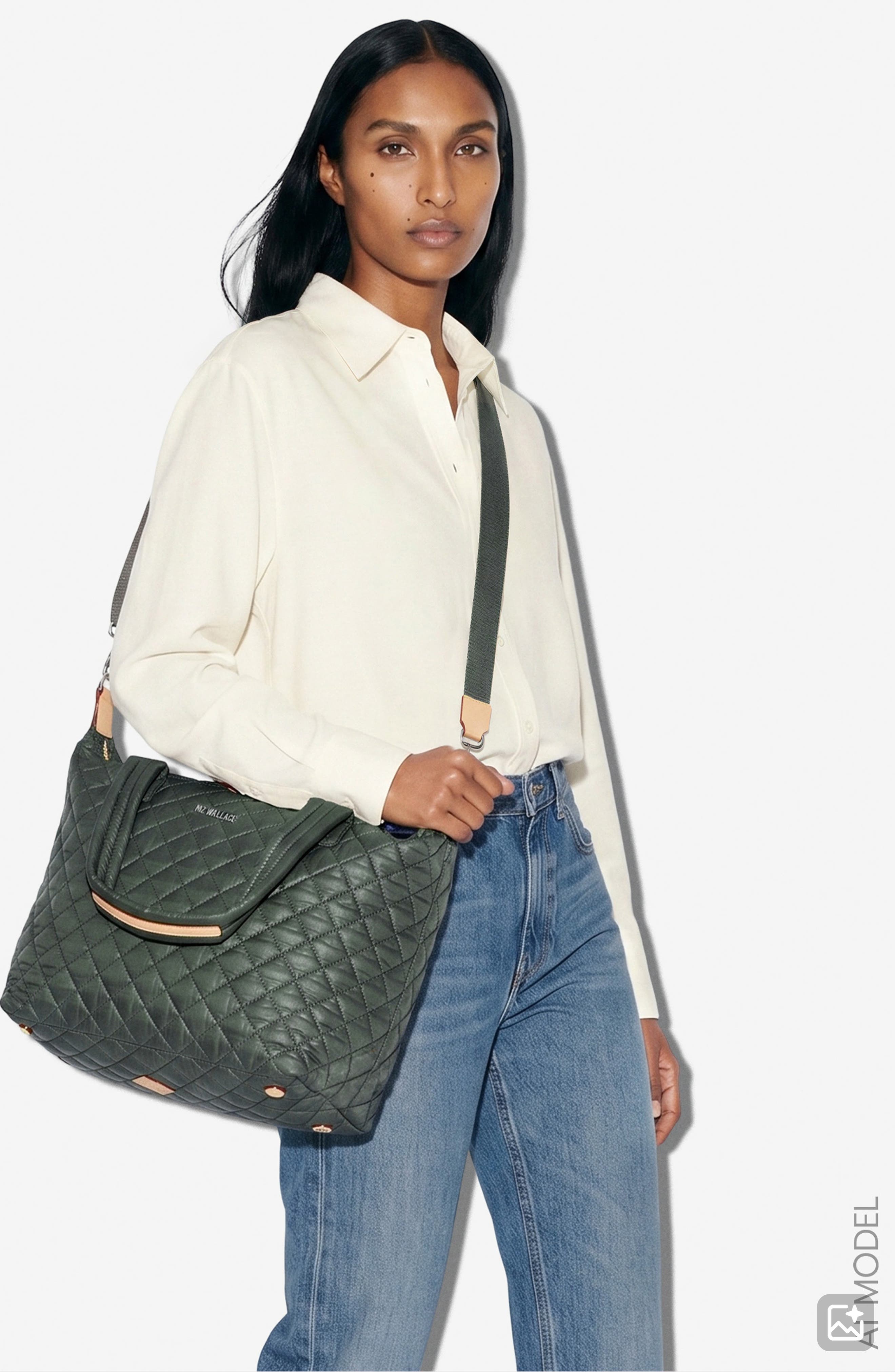 Medium Sutton Deluxe Tote, Alternate, color, JUNIPER