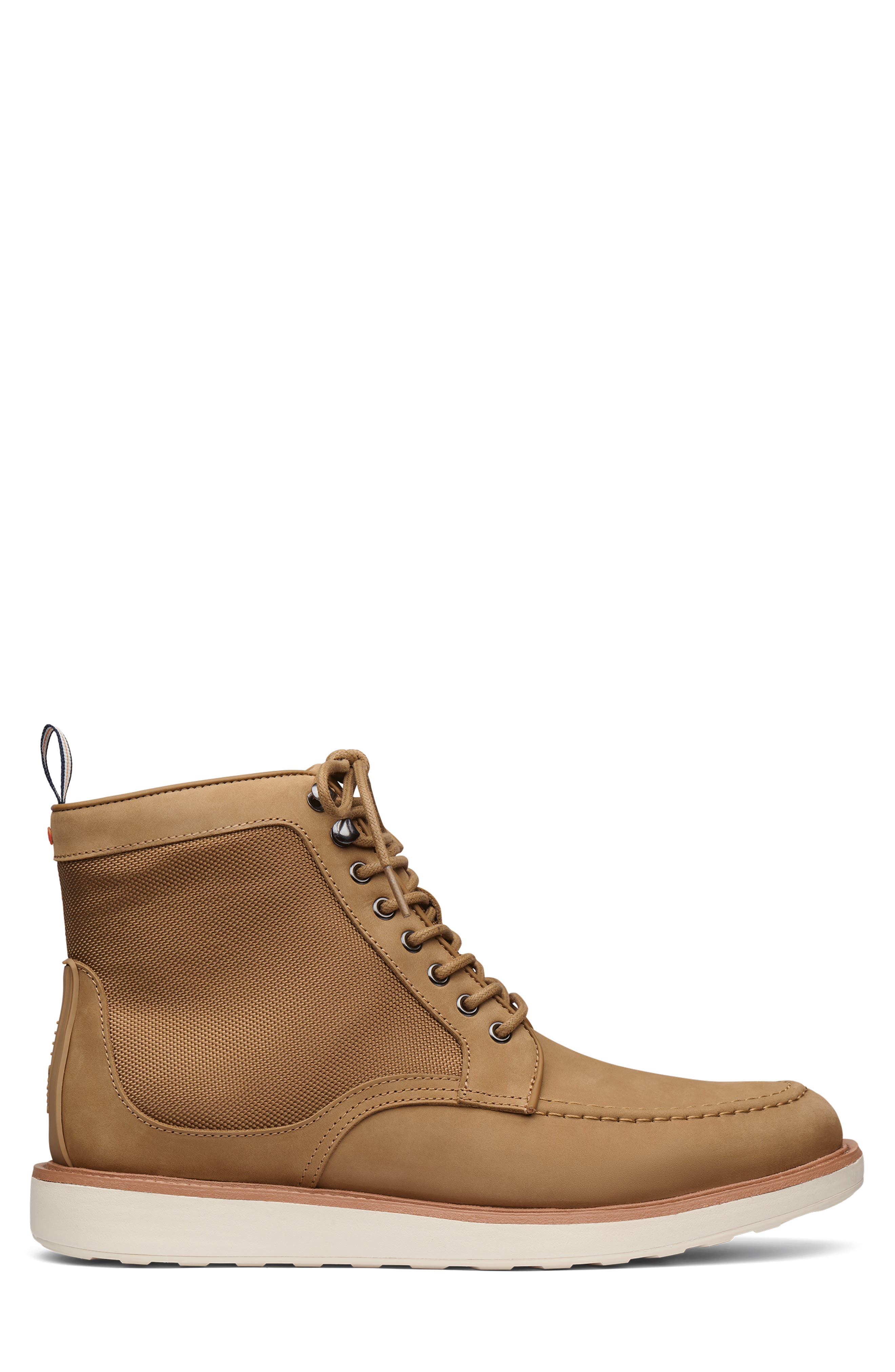 Moc Toe Leather Boot, Alternate, color, COGNAC