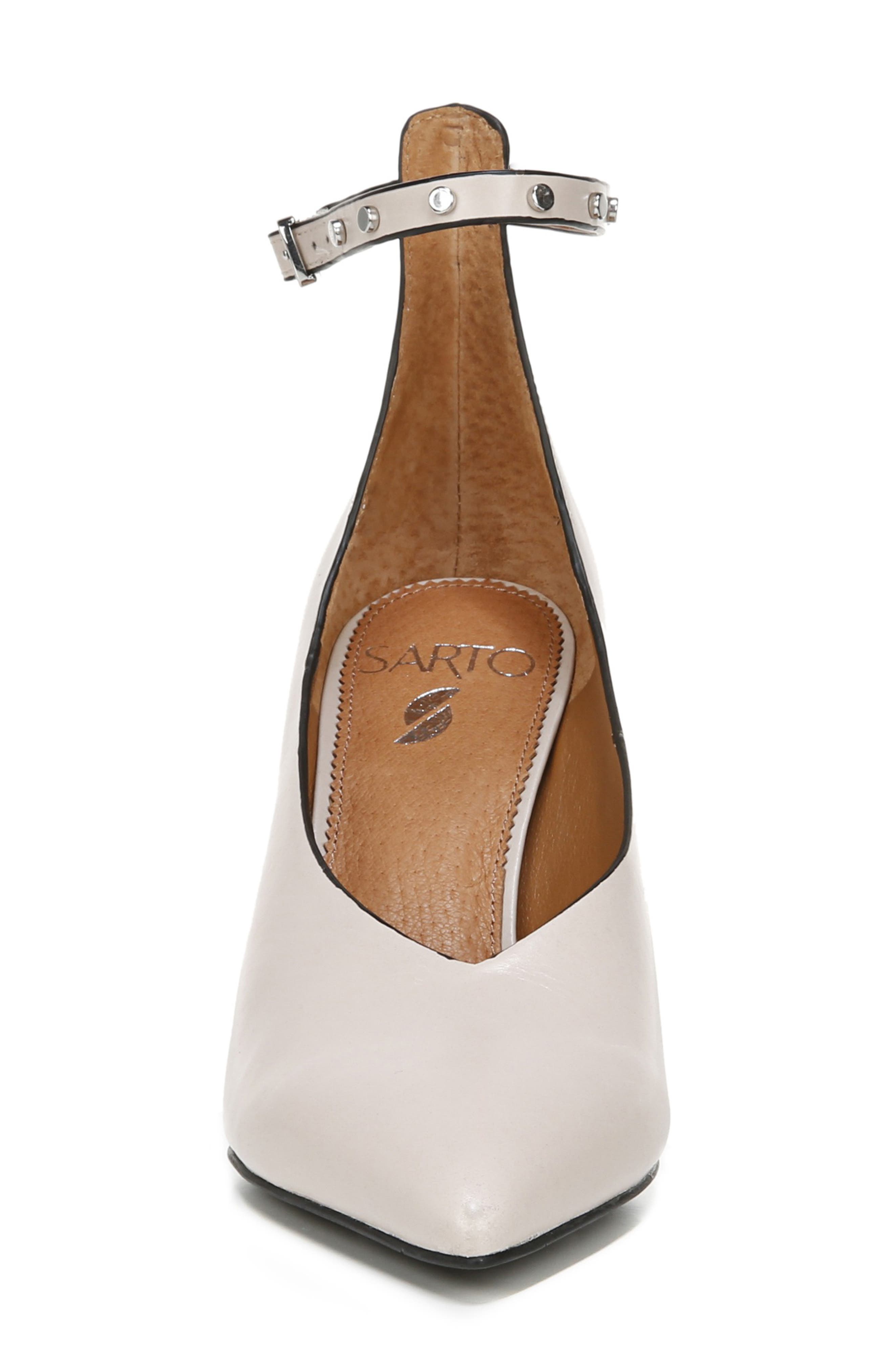 SARTO by Franco Sarto Sarah Ankle Strap Pump, Alternate, color, Soft Grey Leather