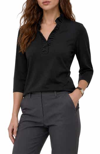 Three Quarter Shawl Collar Blouse