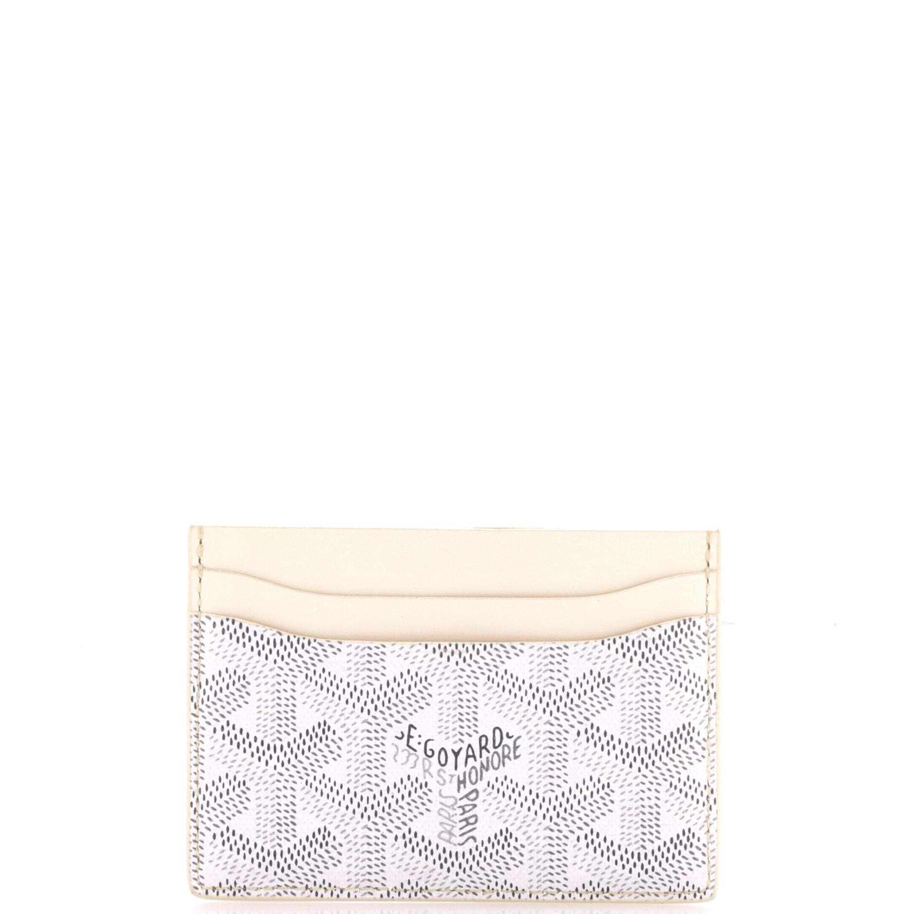 Pre-Owned Goyard Saint Sulpice Card Holder Coated Canvas, Main, color, Gray