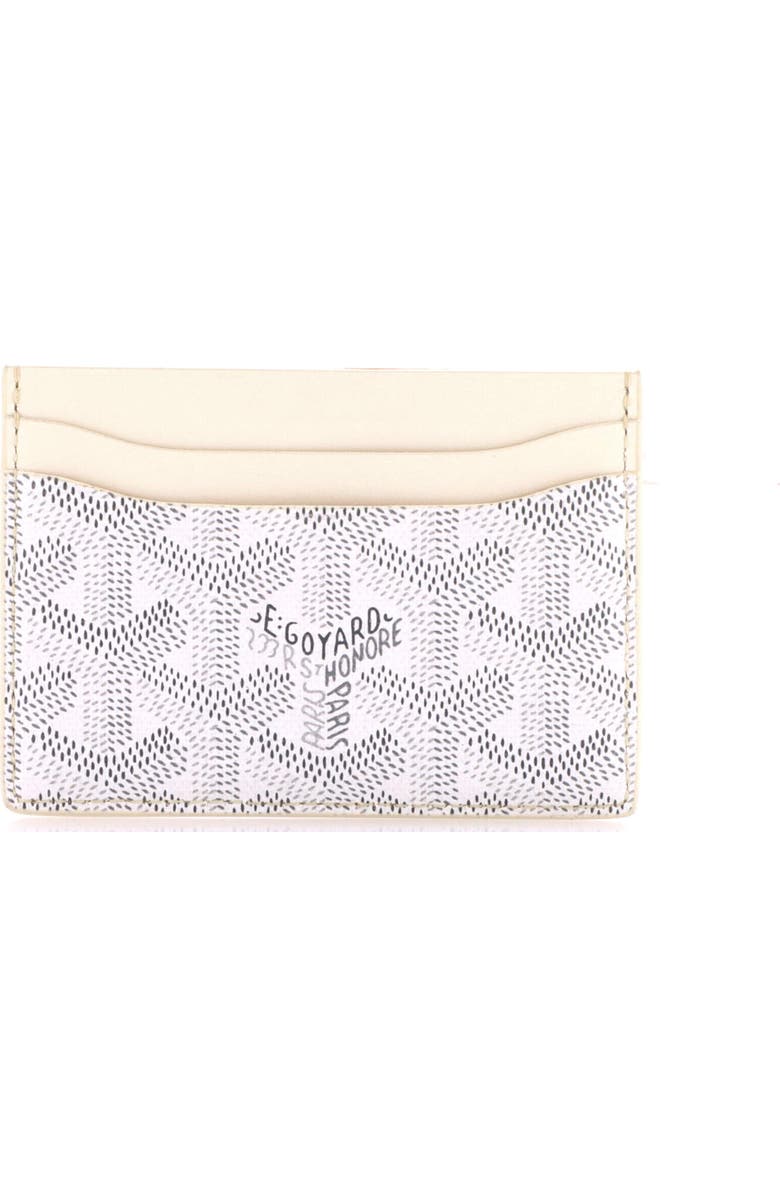 Pre-Owned Goyard Saint Sulpice Card Holder Coated Canvas, Main, color, Gray