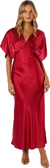 Ricki Dolman Sleeve Satin Dress
