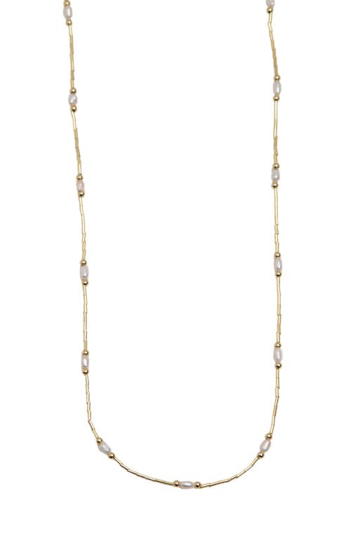 Argento Vivo Sterling Silver Liquid Silver Cultured Pearl Necklace