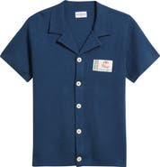 MAVRANS Out of Office Knit Button-Up Camp Shirt