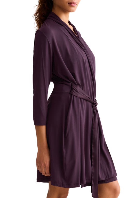 Fleur't Iconic Short Robe In Purple