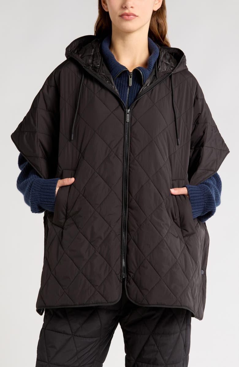 Zella Full Zip Quilted Cape, Alternate, color,