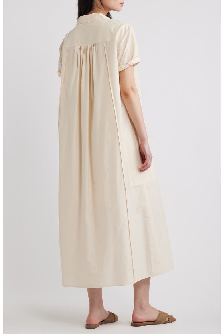 Gathered Polo Midi Dress, Alternate, color, ALMOND