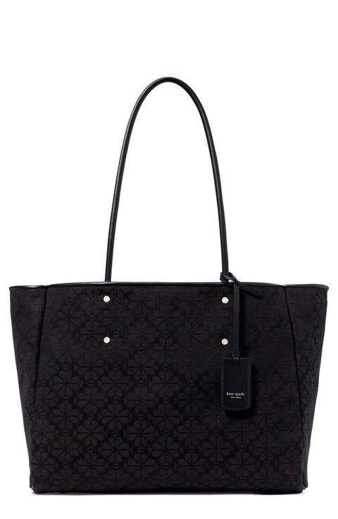 spade flower jacquard tote