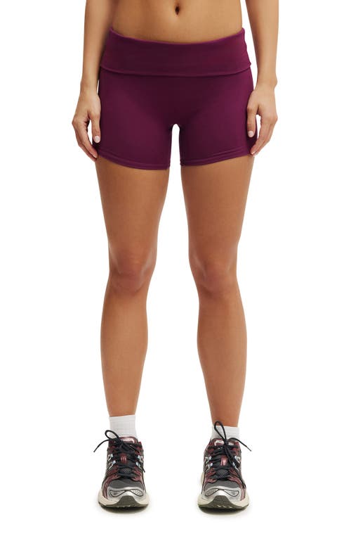 Cotton On Body Active Ultra Soft Roll Over Shortie Short In Purple