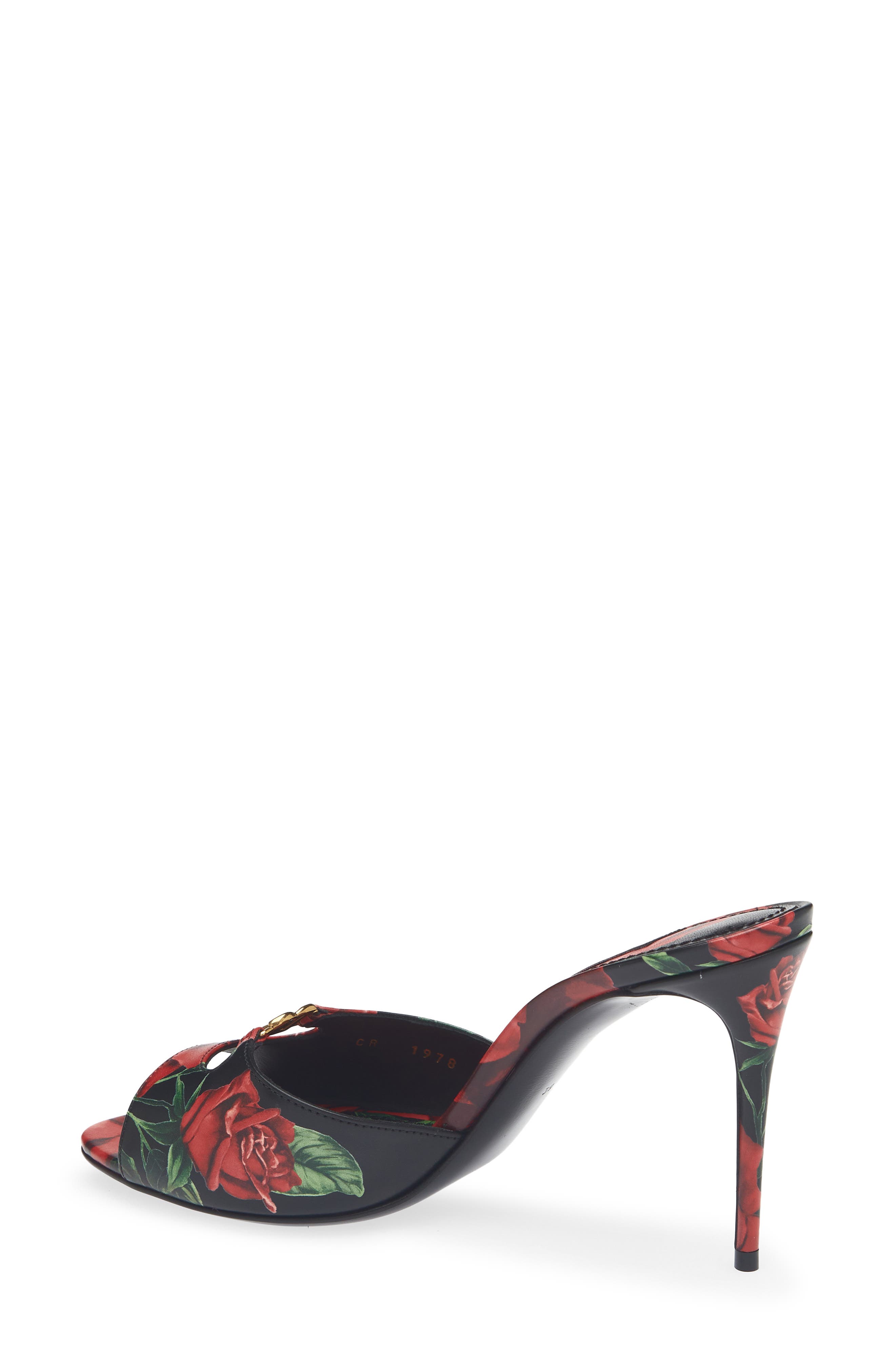 Keira Rose Print Slide Sandal, Alternate, color, HN6EJ ROSE ROSSE F.NERO
