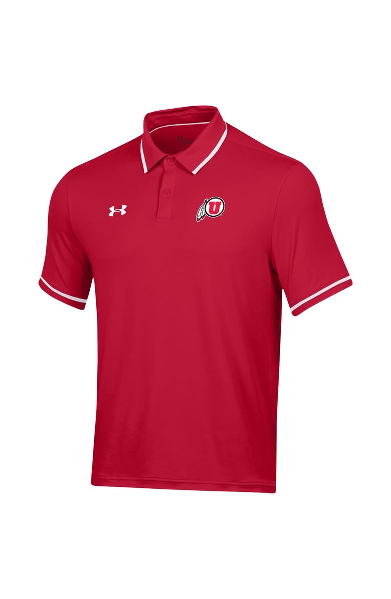 Under Armour Men's Under Armour Red Utah Utes T2 Tipped Performance Polo, Alternate, color, 