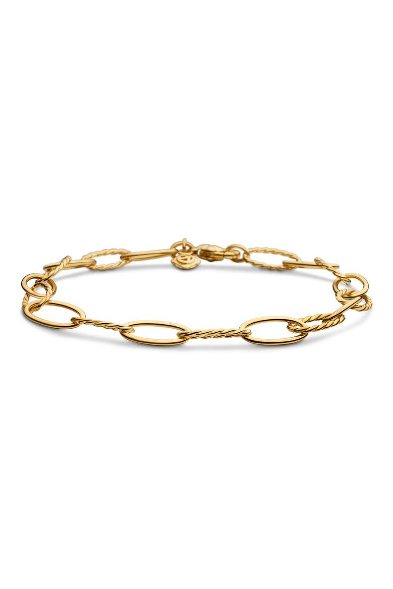 Stax Oval Link 18K Gold Bracelet, Main, color, YELLOW GOLD