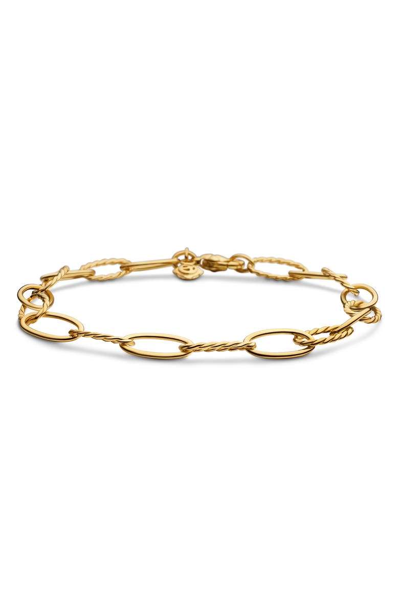 David Yurman Stax Oval Link 18K Gold Bracelet, Main, color, Yellow Gold