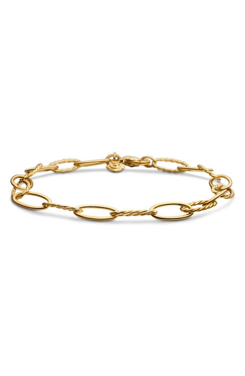 Stax Oval Link 18K Gold Bracelet