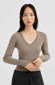 Brunello Cucinelli Sparkling cashmere ribbed sweater