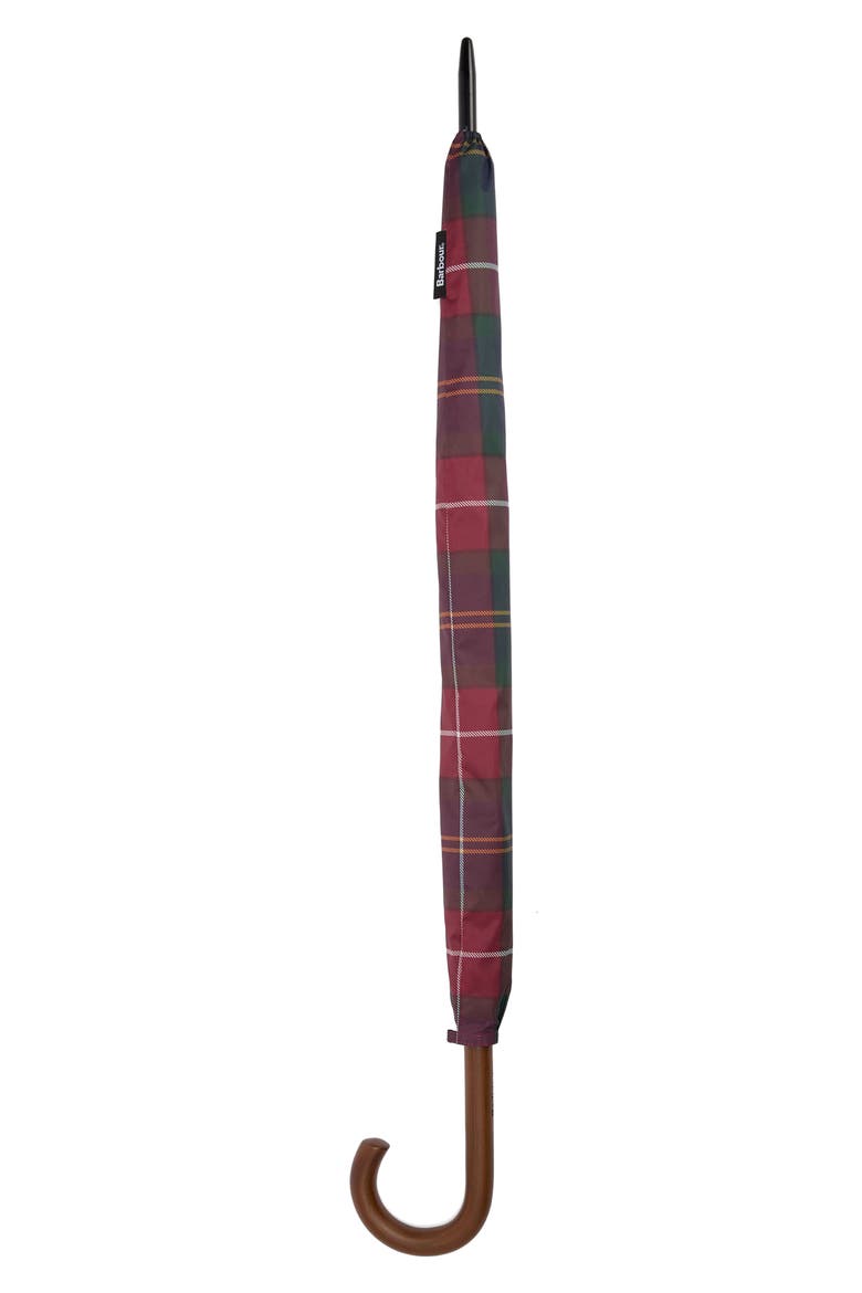 Tartan Walker Umbrella, Alternate, color, WINTERBERRY TARTAN