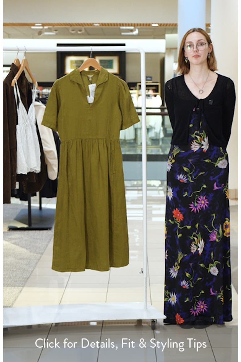 Fen Violet Linen Midi Shirtdress video