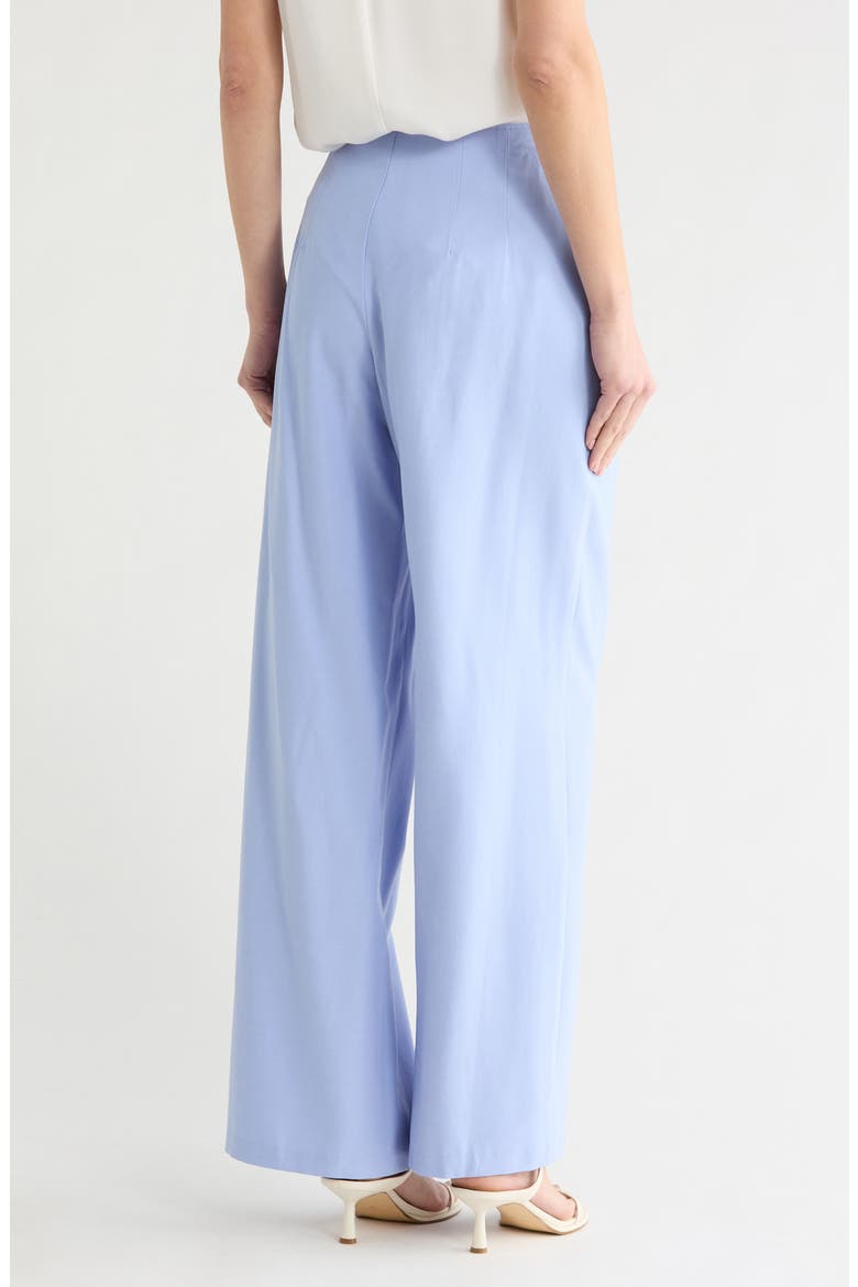 High Rise Pleated Wide Leg Pants, Alternate, color, BLUE